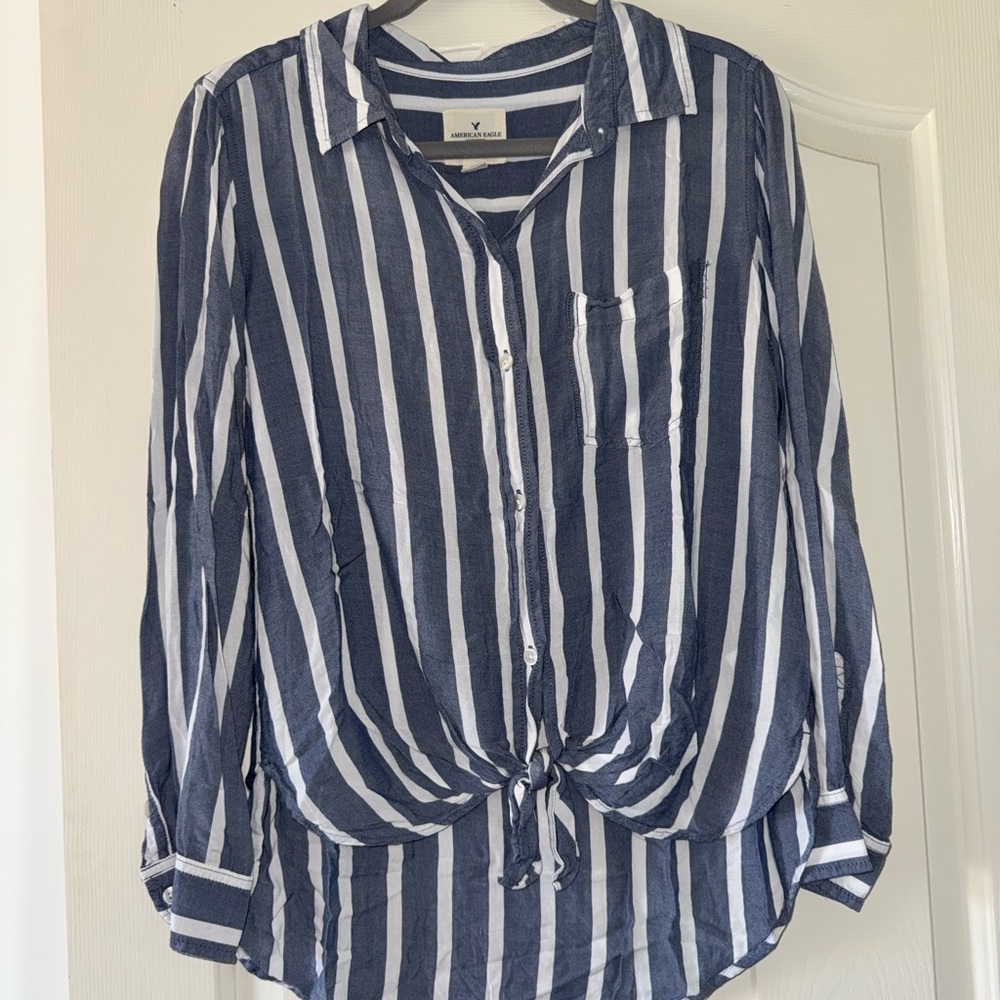 American Eagle Outfitters Striped Button Down Shirt